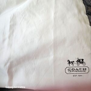 Coach White Dustbag 231/2 X 191/2.